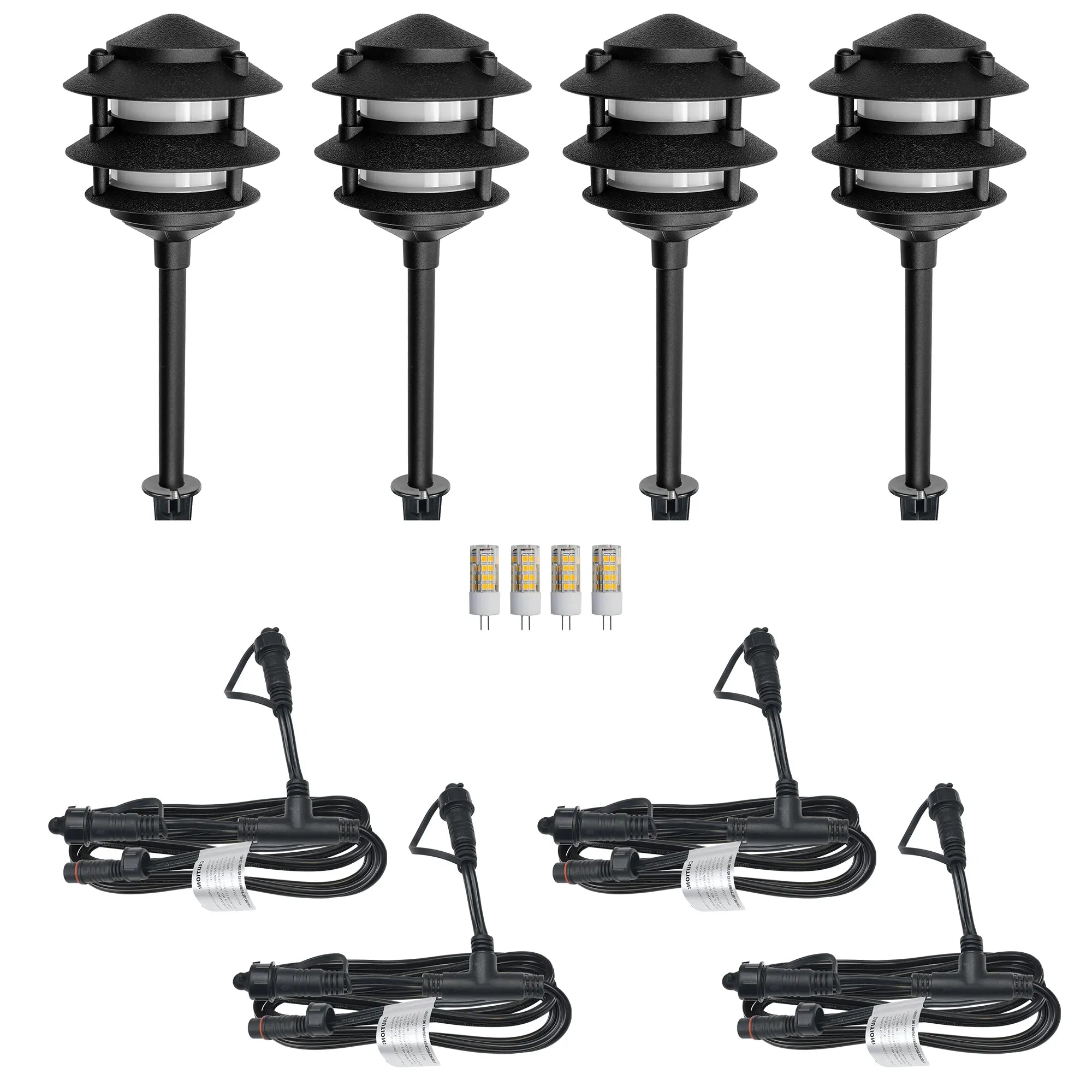 4 Pagoda Path Lights Expansion Kit