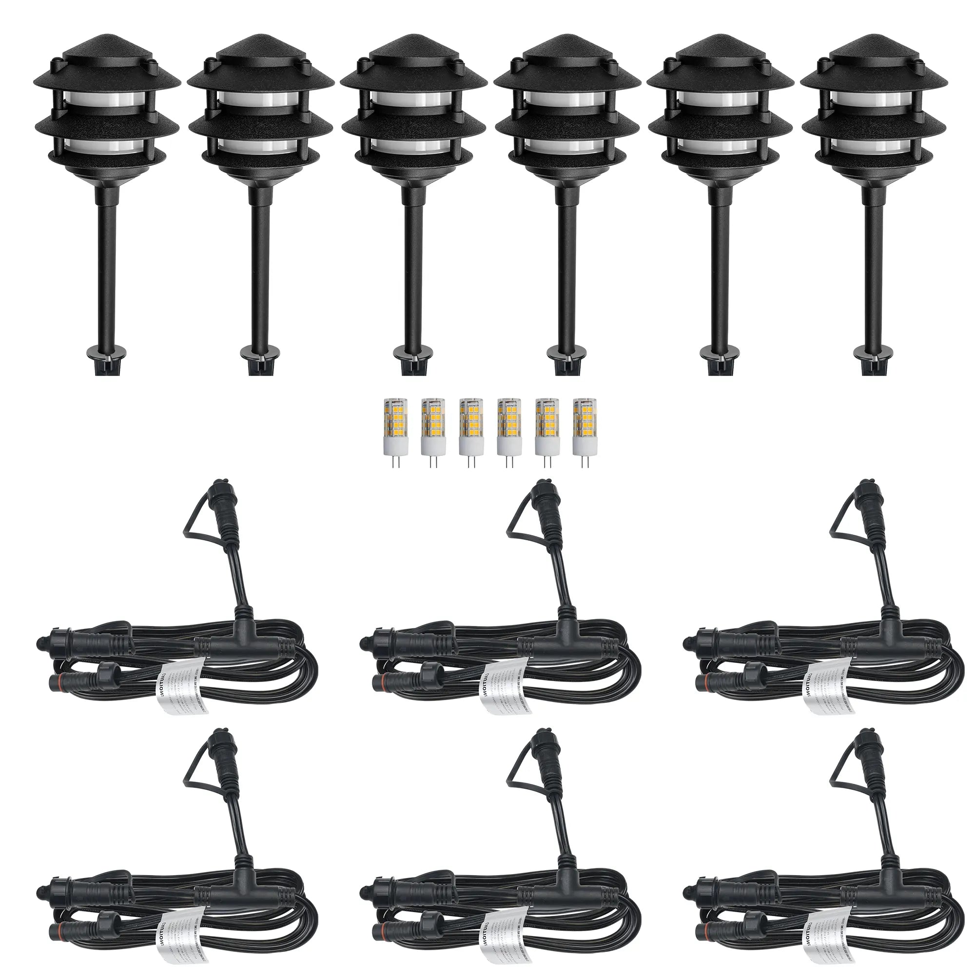 6 Pagoda Path Lights Expansion Kit