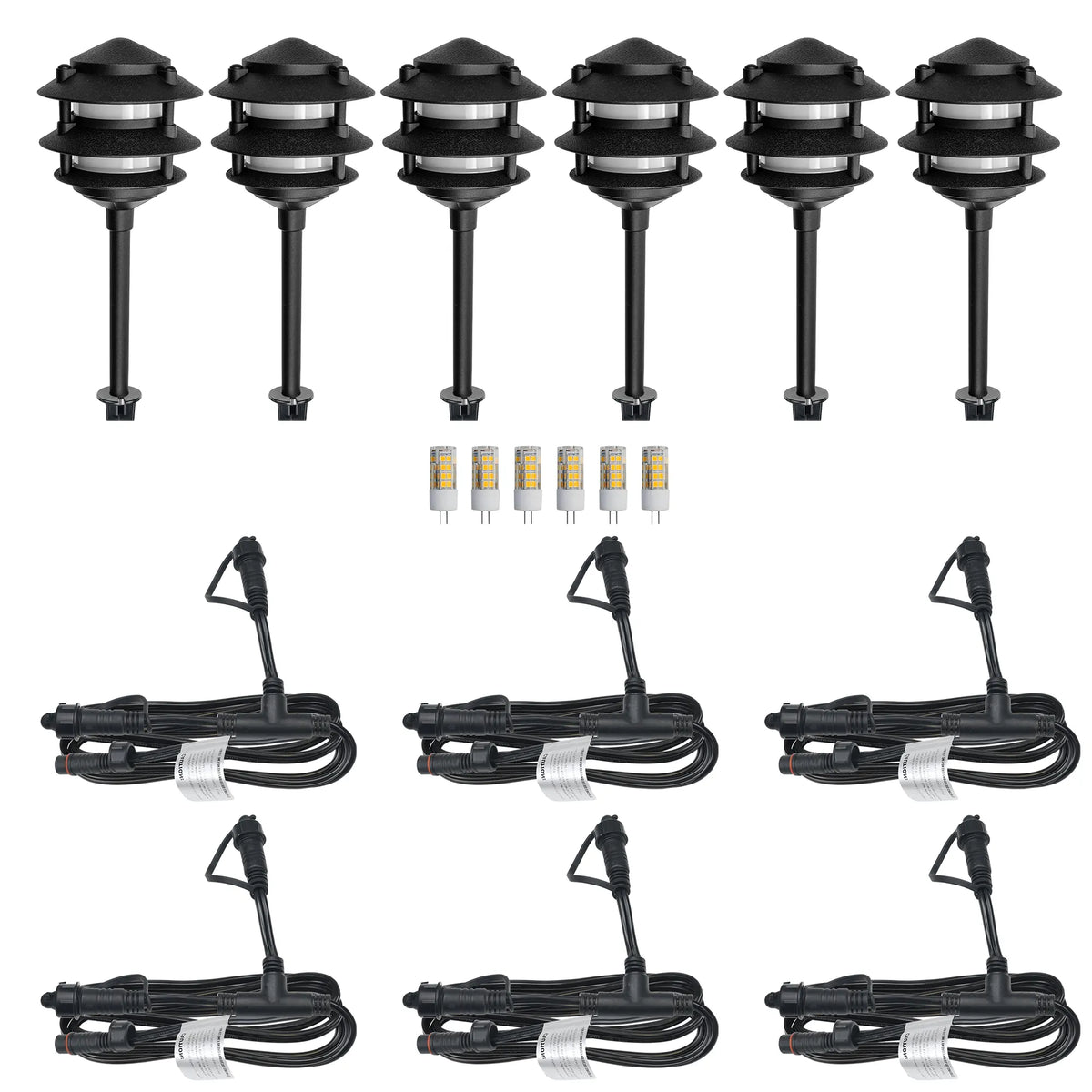 6 Pagoda Path Lights Expansion Kit