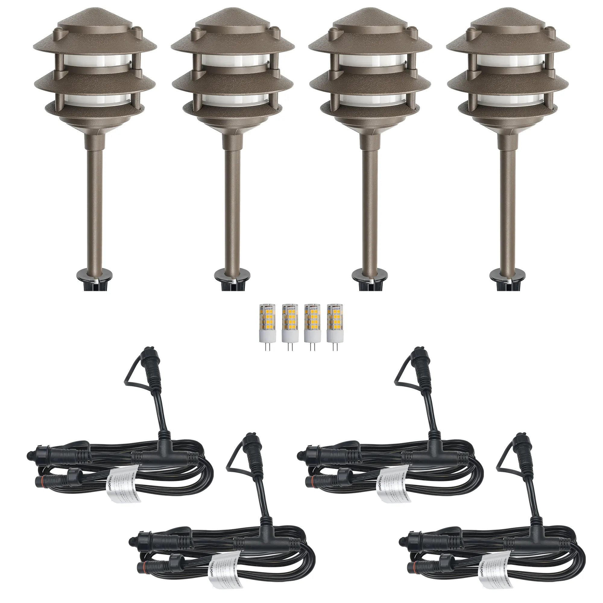 4 Pagoda Path Lights Expansion Kit