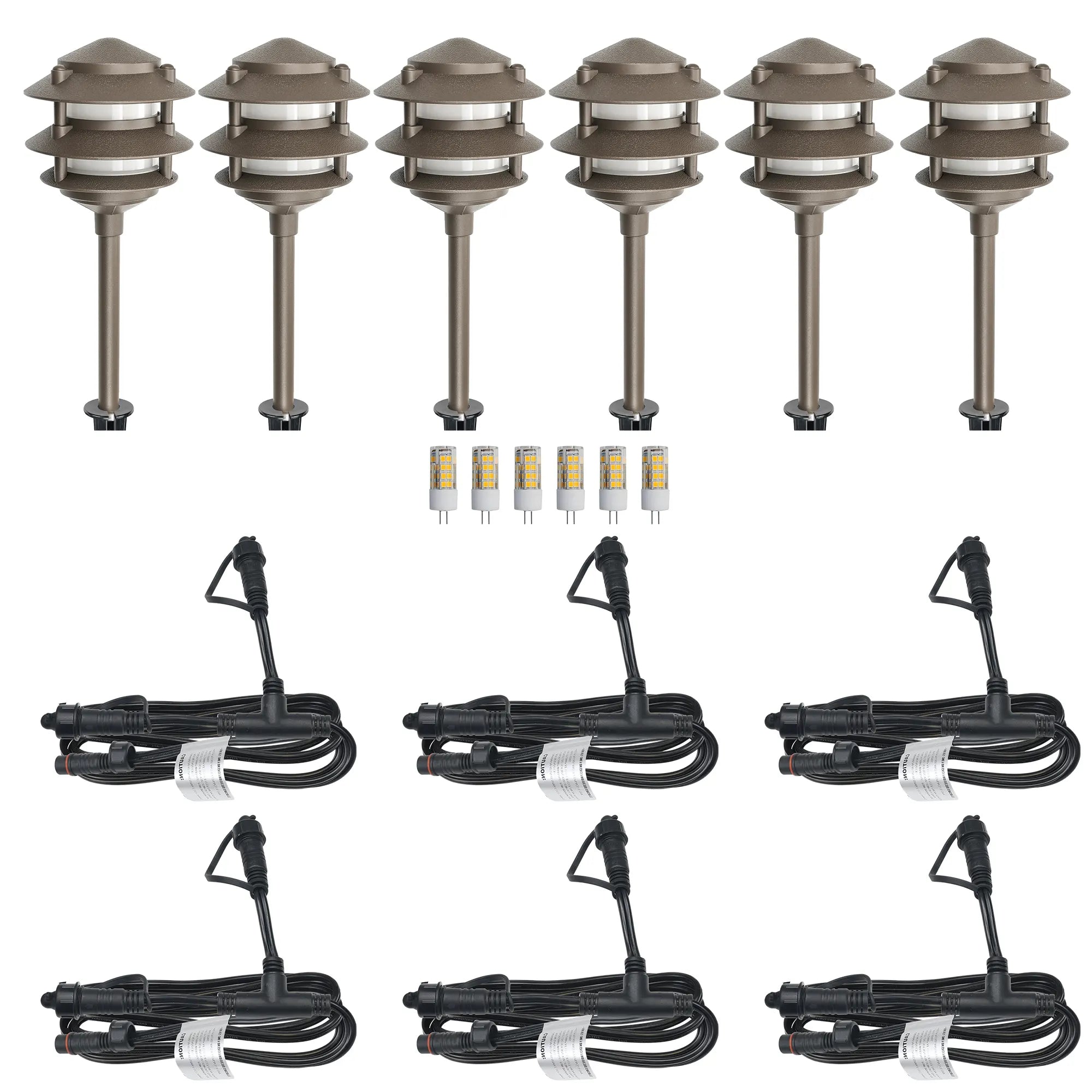 6 Pagoda Path Lights Expansion Kit
