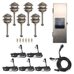 6 Pagoda Path Lights, 1 Transformer Complete Kit