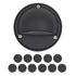 Lumina Lighting® 2W Low Voltage LED Deck Lights | 12V AC/DC | Replaceable LED Bulb Included | DSL0101-BKLED12 (Black, 12-Pack)
