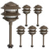 Lumina Lighting® 4W Low Voltage LED Pagoda Pathway Lights 12V Replaceable LED Bulb Included (Bronze, 6-Pack)