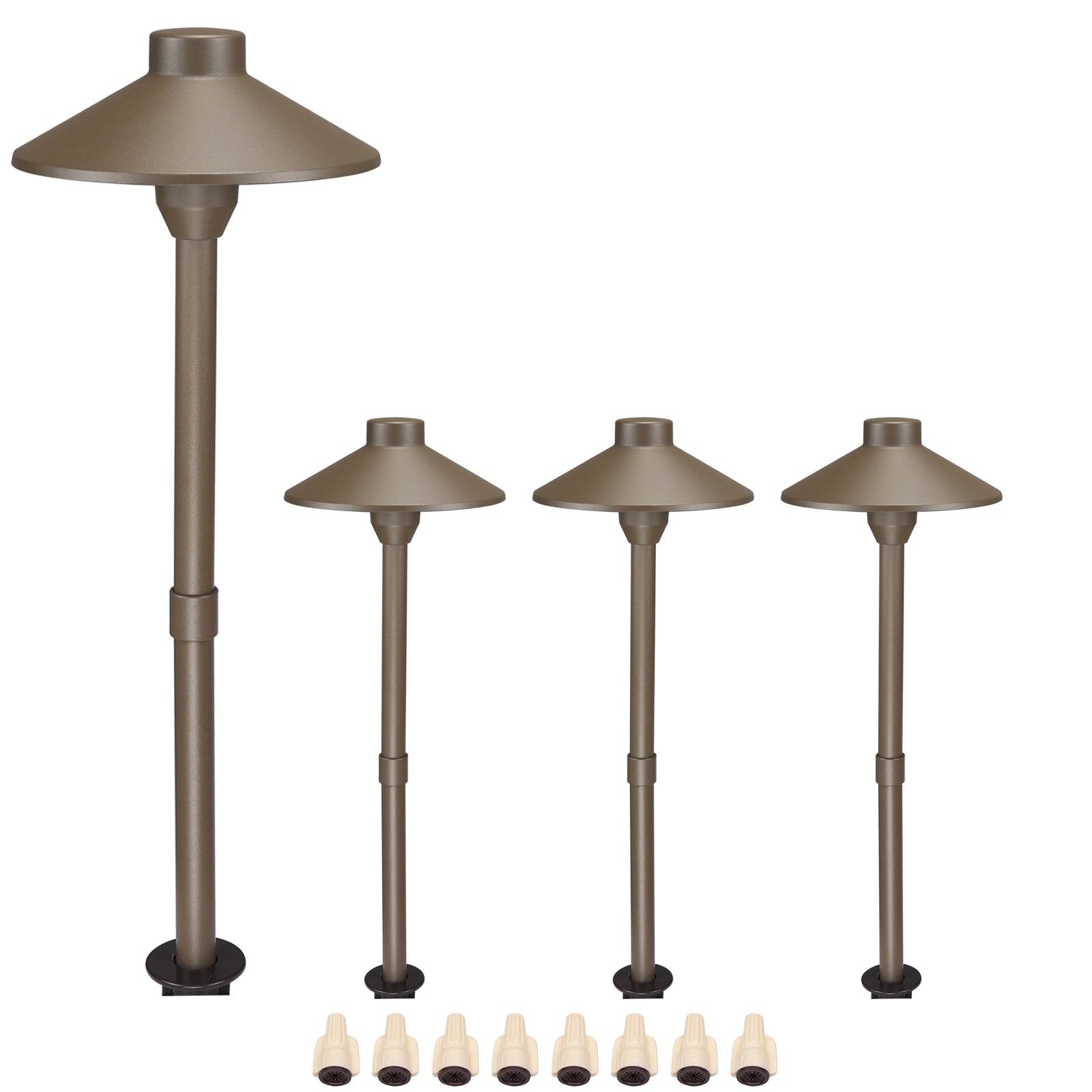 Lumina Lighting® 3W Low Voltage LED Pathway Lights 12V Replaceable LED Bulb Included PAL0106-BZLED4 (Bronze, 4-Pack)