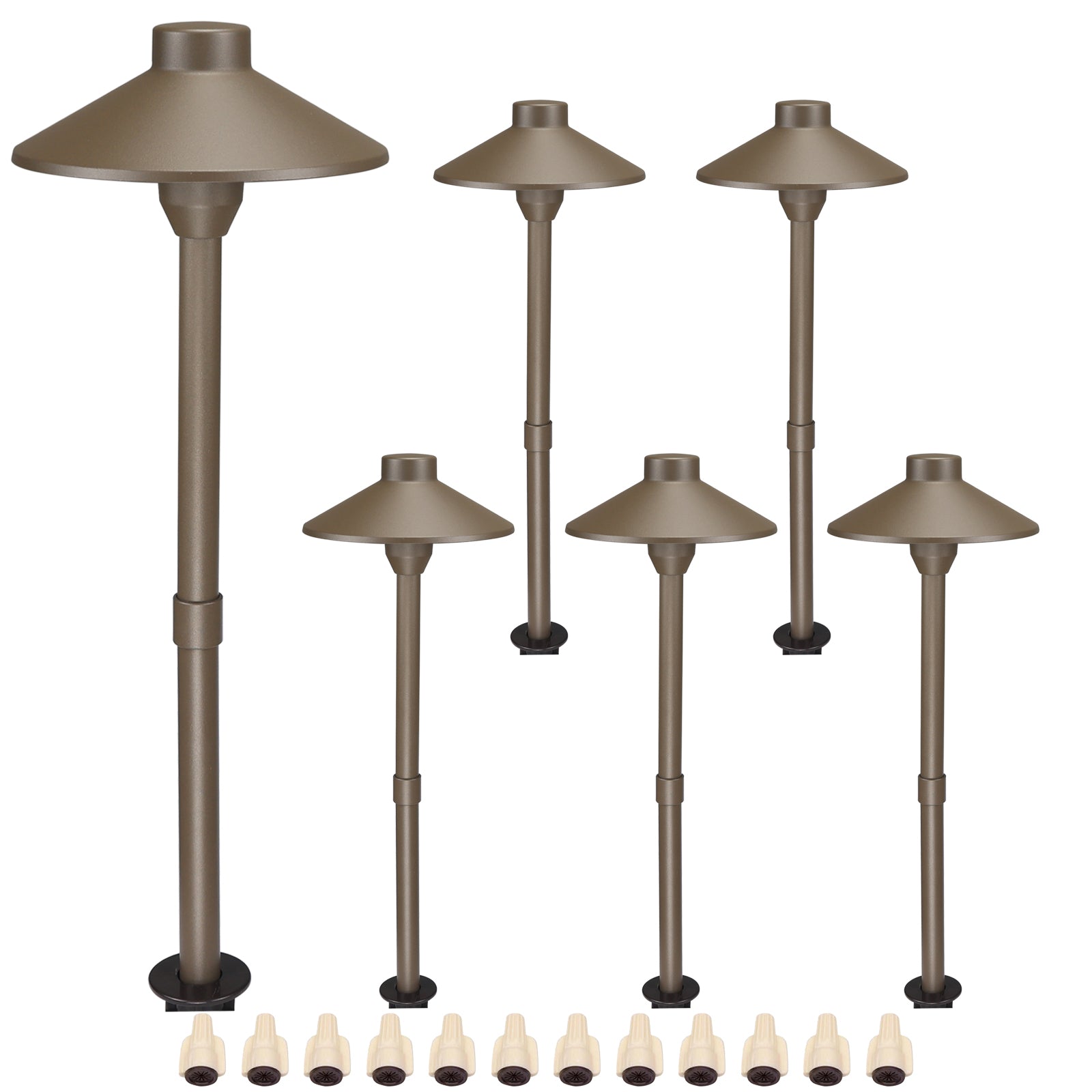 Lumina Lighting® 3W Low Voltage LED Pathway Lights 12V Replaceable LED Bulb Included PAL0106-BZLED6 (Bronze, 6-Pack)