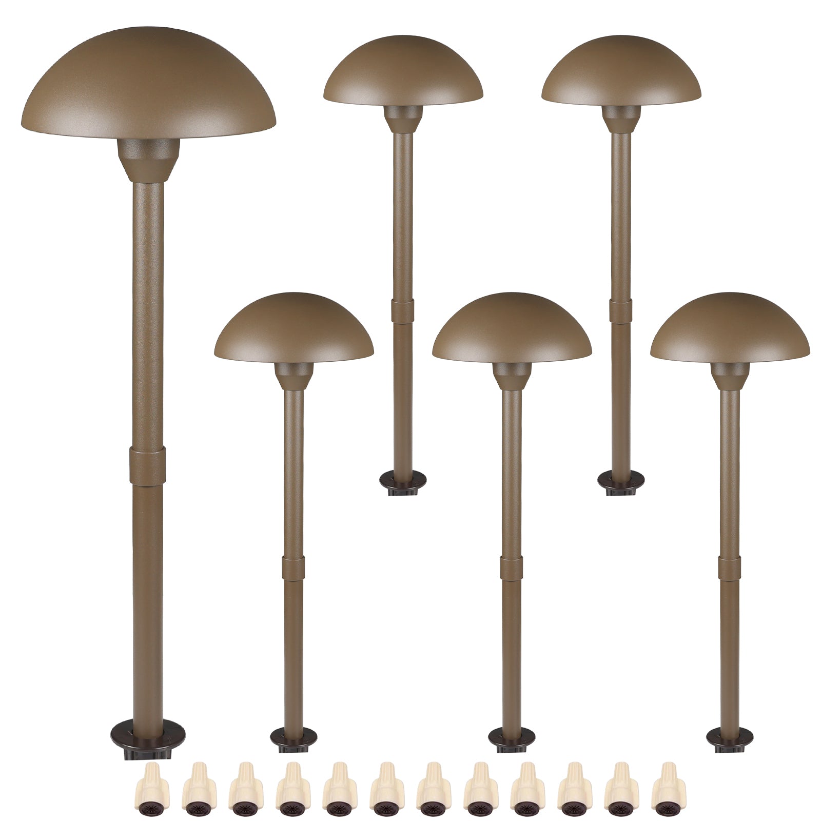 Lumina Lighting® 3W Low Voltage LED Pathway Lights 12V Replaceable LED Bulb Included PAL0106-BZLED6 (Bronze, 6-Pack)