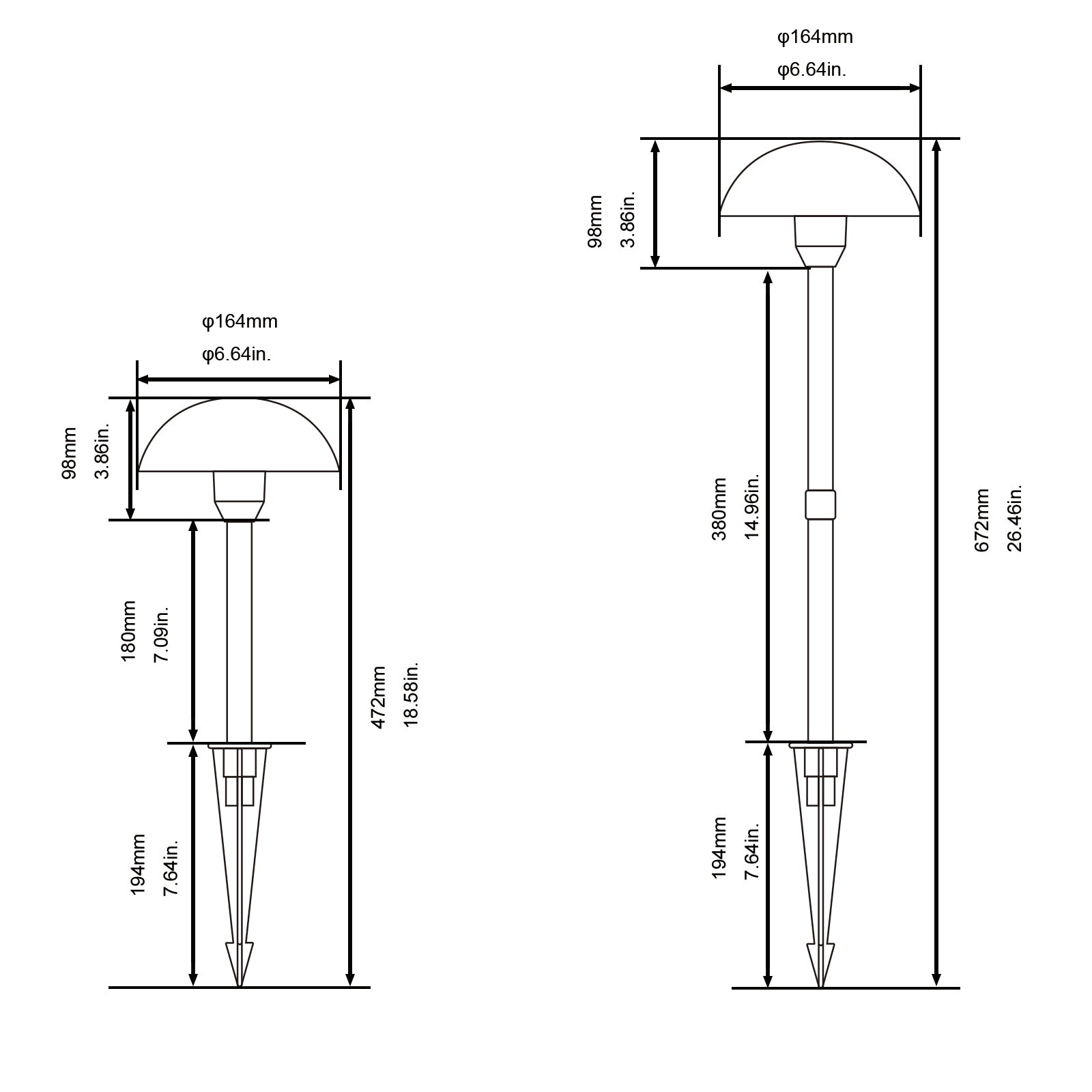 Lumina Lighting® 3W Low Voltage LED Pathway Lights 12V Replaceable LED Bulb Included PAL0106-BZLED6 (Bronze, 6-Pack)