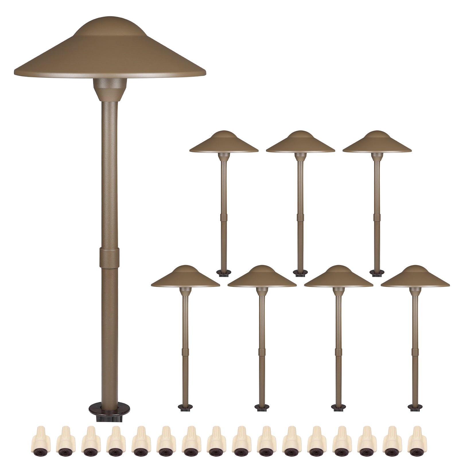 Lumina Lighting® 3W Low Voltage LED Pathway Lights 12V Replaceable LED Bulb Included PAL0108-BZLED8 (Bronze, 8-Pack)